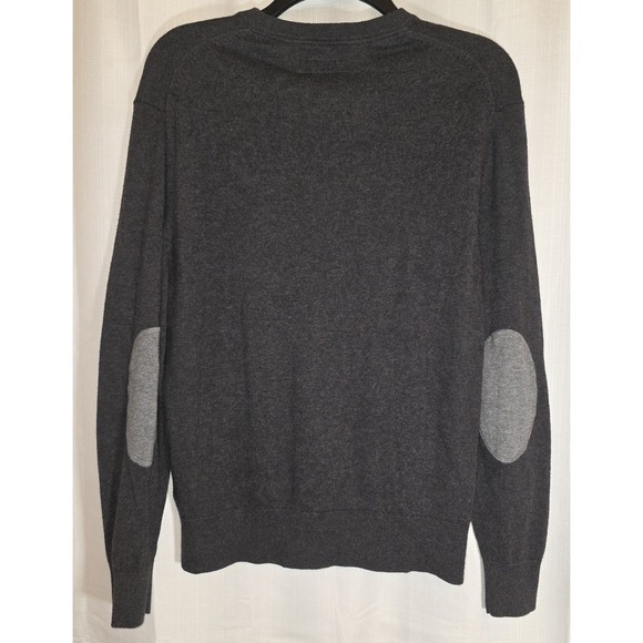 Cremieux Men's Charcoal Gray V-Neck Cozy Business Casual Cashmere Sweater Small - Picture 9 of 9